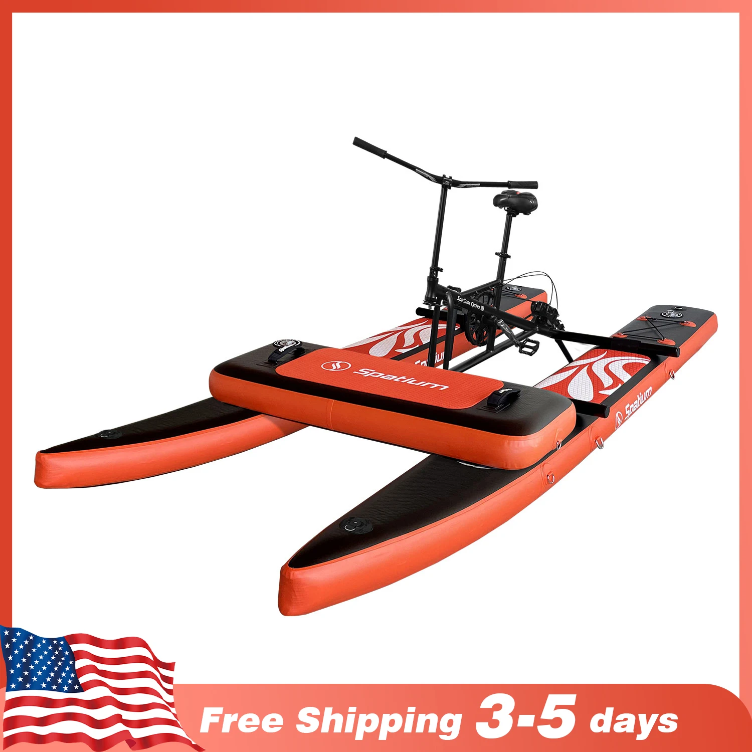 

Spatium Water Bikes for Lake Inflatable Water Bike 3.0 Adult Inflatable Pontoon Water Bicycle 3-bladed Propeller Water Bike
