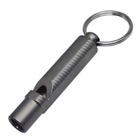  652D Outdoor Emergency Whistles Portable Titanium Signal Whistles With Keyring Waterproof Whistles for Camping Hiking Sports