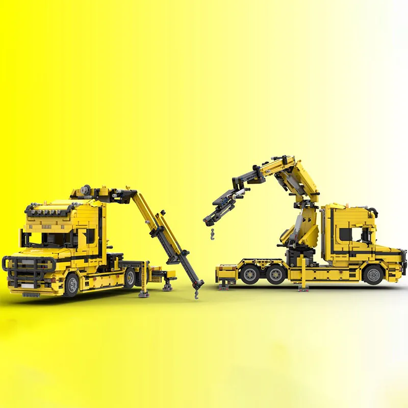 

3005pcs MOC Scaniaer T164 tractor crane truck DIY Hydraulic Crane Truck Model Building Blocks Birthday Toys Gift