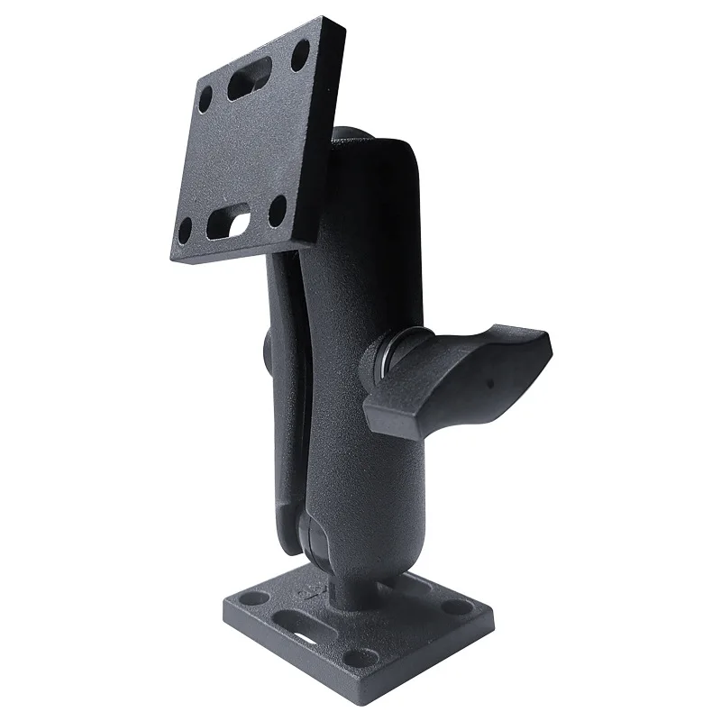 Aluminum Alloy 1 inch/ 25mm Ball Head Combo Mounting Holder Double Socket Arm Square Oval Base for Industry TomTom GPS Equipment