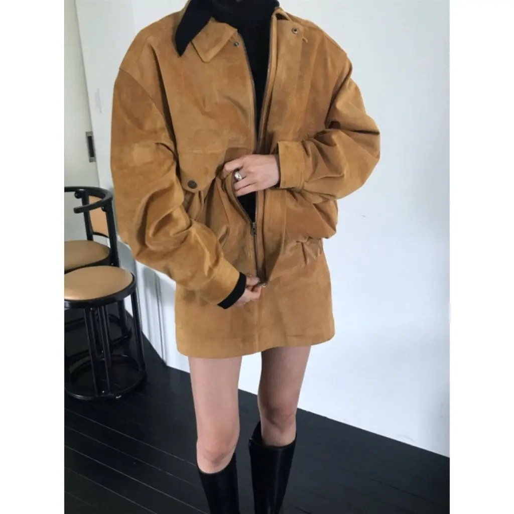 

В наличии Шикарная Южная Корея Суперкорейская карамельная повседневная куртка Корейская свободная короткая куртка Miu Короткая юбка костюм