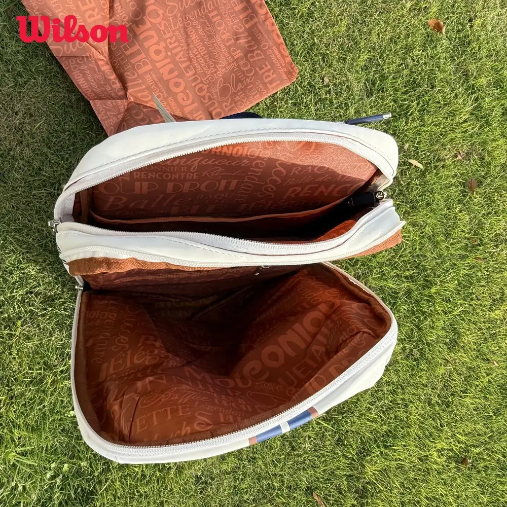 Wilson Roland Garos Super Tour 2023 Tennis Racket Bag Large Capacity Unisex Racket Backpack with Partial Racquet Compartment