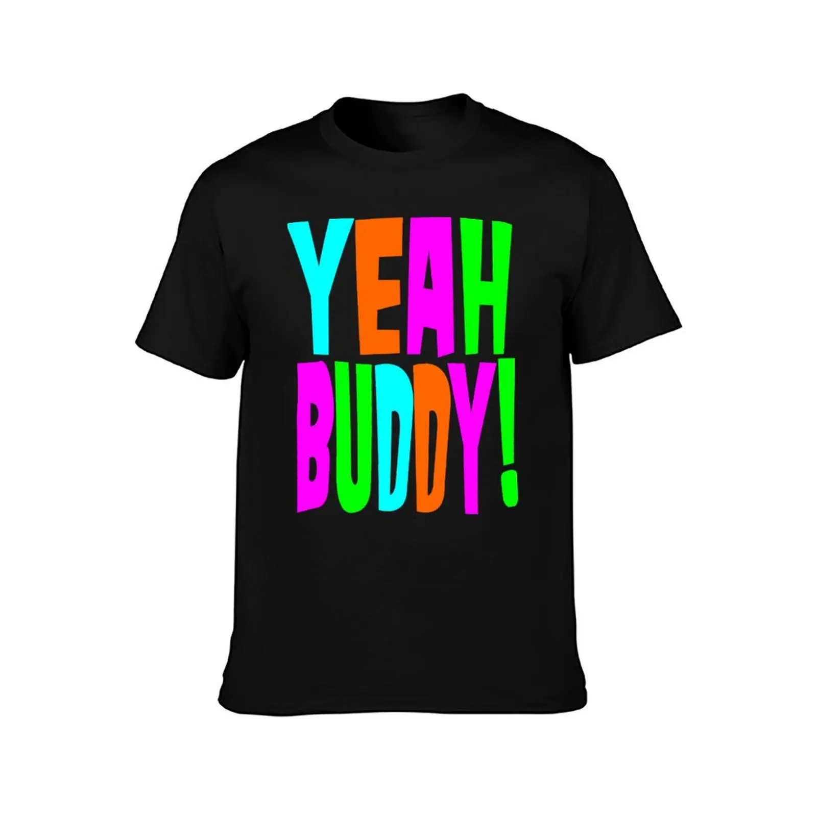 Yeah Buddy! T-Shirt, Summer Casual Cotton Tee, Oversized Streetwear Tops, Vintage Graphic Print, Loose Fit Short Sleeve
