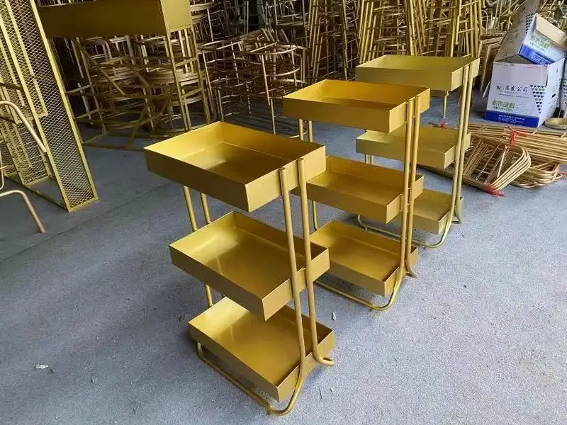 Wózek fryzjerski na kółkach, metalowy wózek do salonu kosmetycznego - hit sprzedaży