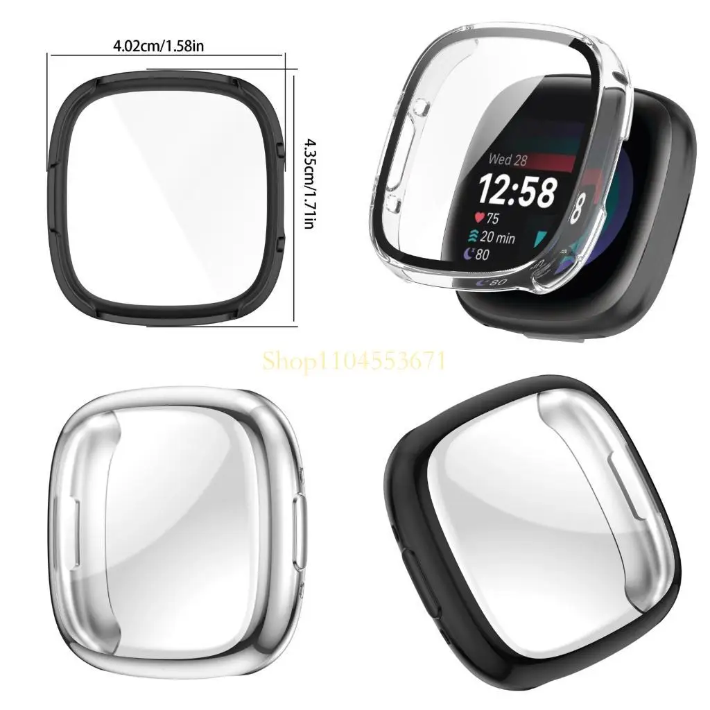 Best Seller Front Panel Watch Shell Case with Simple Side Access, Daily Wear Cover, 2 Pack, 43.5 X 40.2 Mm Smartwatch Size