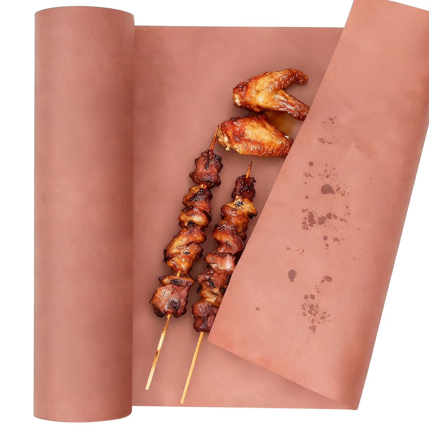 10m Unwaxed Peach Butcher Paper Roll 30cmx10m Barbecue Heavy Duty Smoking Meat Brisket Wrap Oil Resistant Tear Proof Cooking