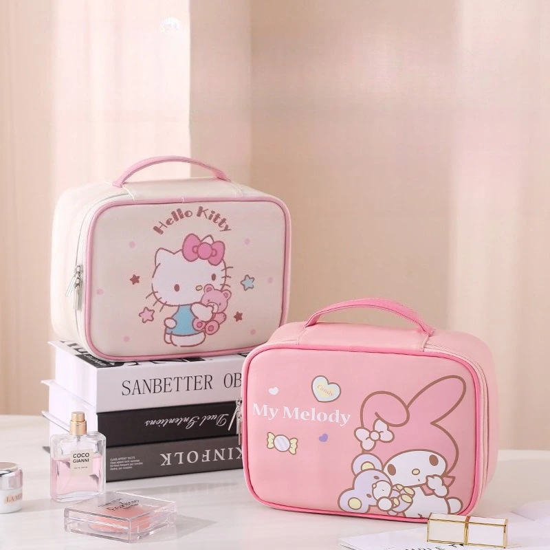 

Hello Kitty Makeup Bag Cute Cartoon Large Capacity Partition Storage Bag High End Portable Travel Women Products Wholesale