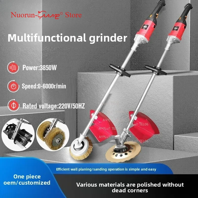 Handheld Electric Rust Remover Grinder Polisher for Steel Tile Cement Floor Ship Wire Brush I Beam