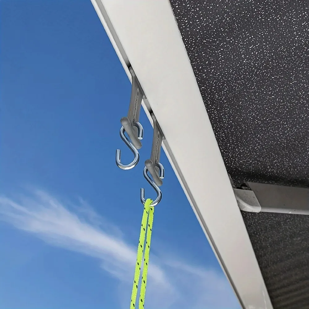 4/8 قطعة التخييم المظلة السنانير مقاطع S-شكل السنانير RV خيمة الشماعات ضوء شماعات الملابس في الهواء الطلق القبعات الشماعات القوية #3