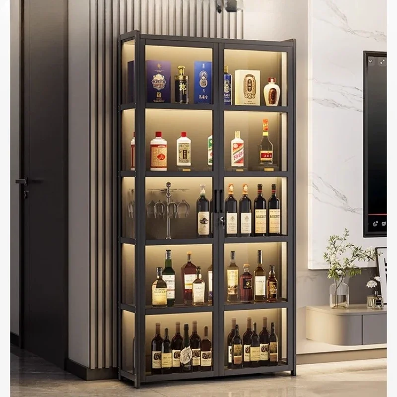 مقصف الأثاث التخليص خزانة تخزين بار خزائن الزاوية لغرفة المعيشة خزانة مشروبات بار رفوف جدار النبيذ الديكور #2