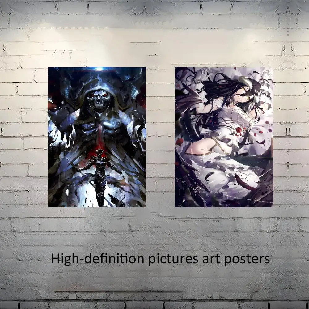 Overlord Anime Cool Poster Frameless poster pp Matte adhesive paper for Living room hallway bedroom