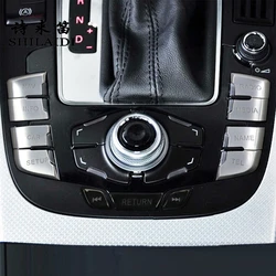 For Audi A4 B8 A5 2009-2016 Interior Car Styling Gear Shift MMI Control Knob Joystick Center Buttons repair Sticker Cover Trim