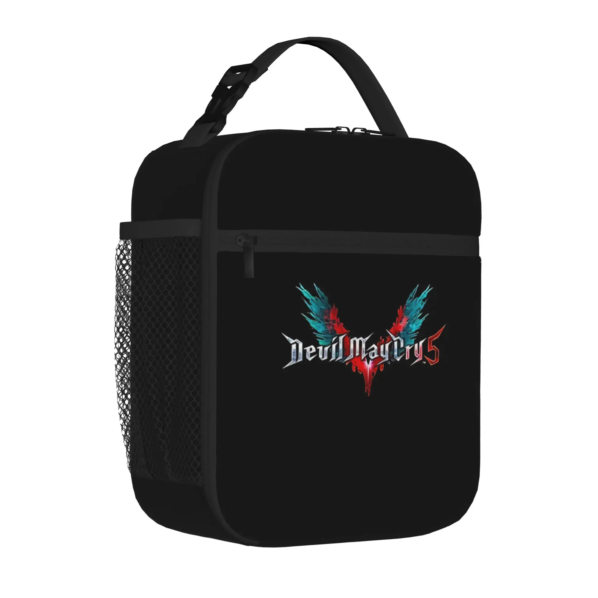 1 Piece Portable Lunch Container slayer warrior Zipper Closure Durable Pocket D-Devil May Cry For Lunch Box Bag
