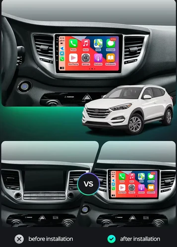 Imagen 2 del producto 9 ""Android 15 DSP 2Din Radio de coche reproductor de vídeo Multimedia navegación GPS para Hyundai Tucson IX35 3 2015 2016 2017 2018 unidad principal