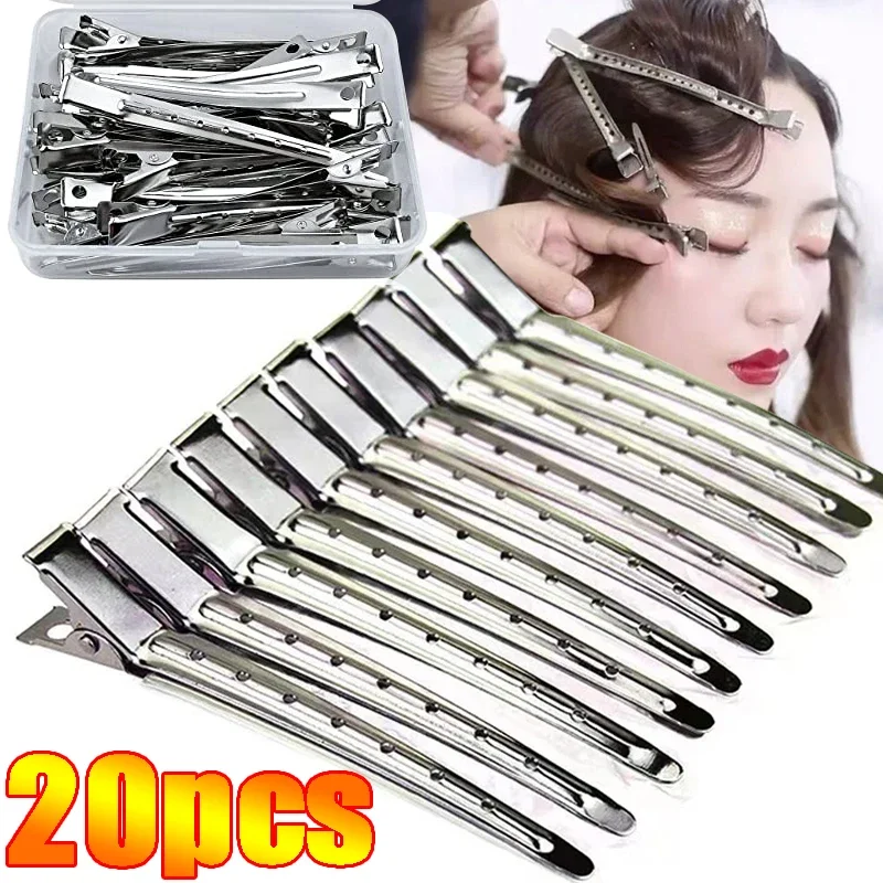 Barber Metal Duckbill Clip Crocodile Curly Hairpin Barrettes Hairstyle Holder Fluffy Hair Root Salon Haircut Headwear Bobby Pin