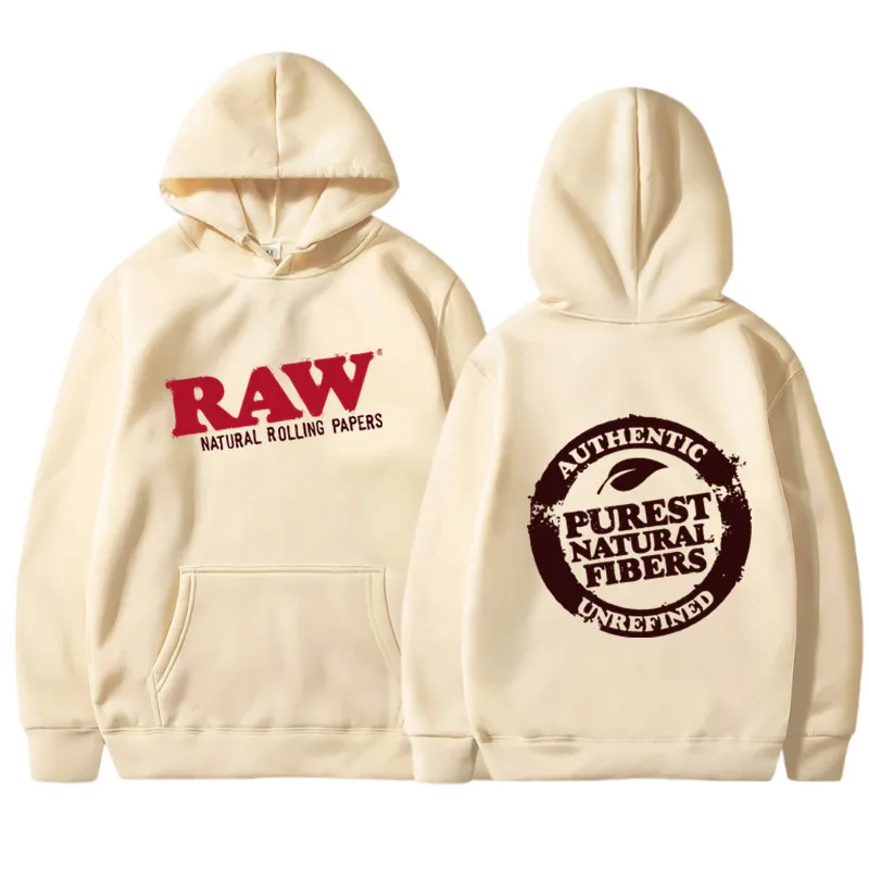 RAW Fashion Hoodie Men's Sweatshirt Polar Fleece Hooded Harajuku Hip Hop Casual Men's Ladies Hoodie High Quality Pullover Hoodie