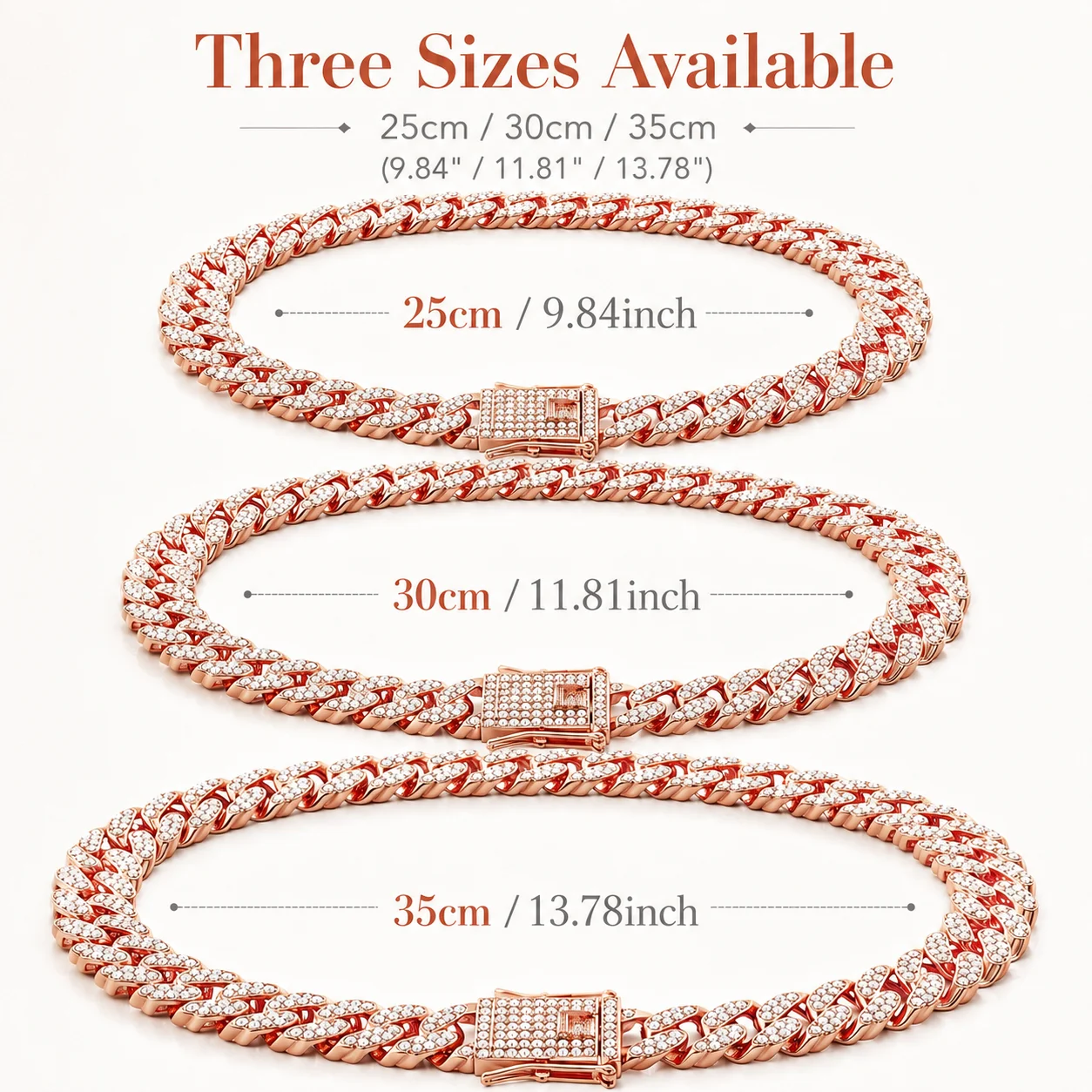 Luxurious Rose Gold Cuban Link Dog Collar Bling Rhinestone Diamond Metal Chain Dog Necklace Jewelry for Small Medium Dogs Cats French Bulldog Collar
