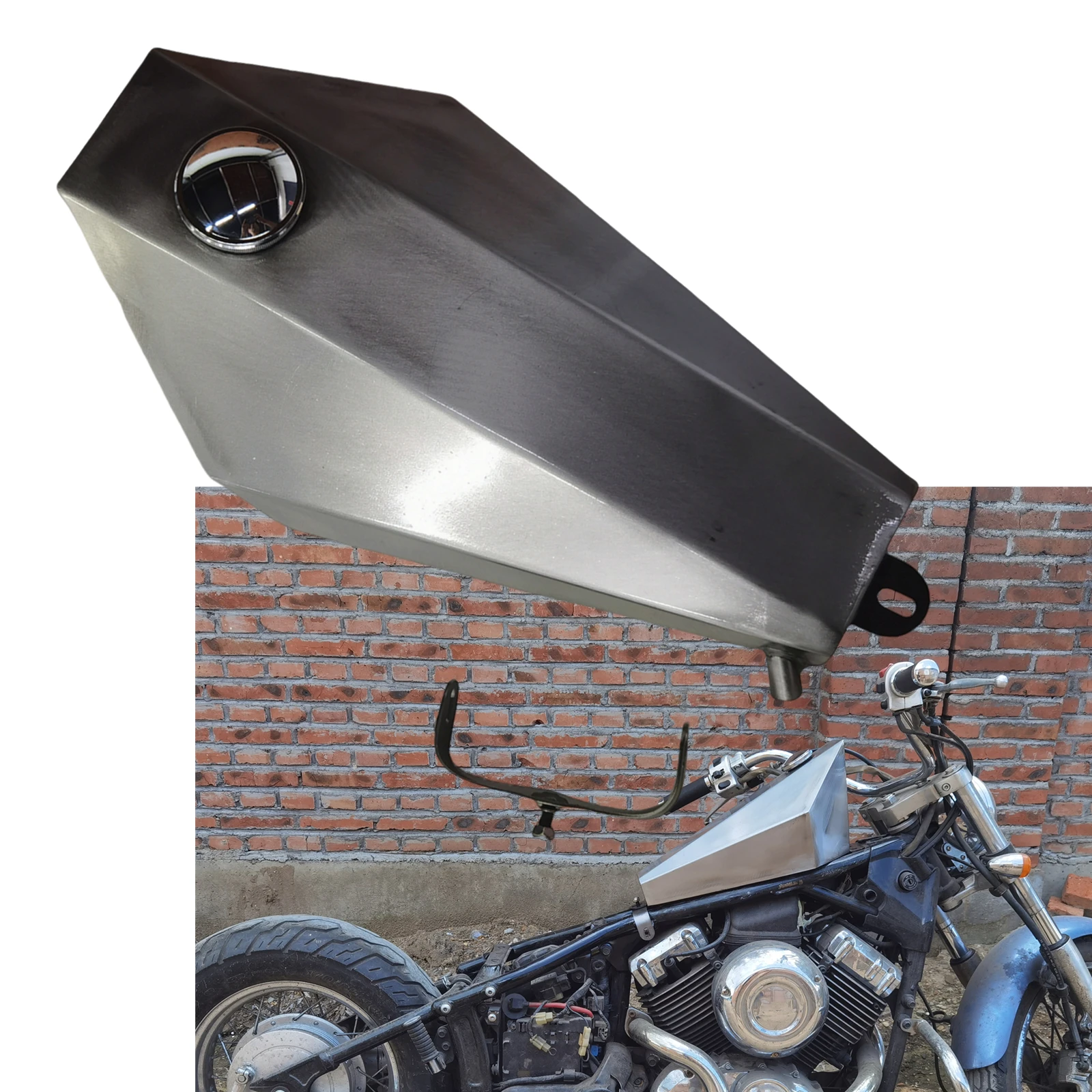 For YAMAHA Dragstar 400 650 8L Motorcycle Oil Petrol Gas Fuel Tank