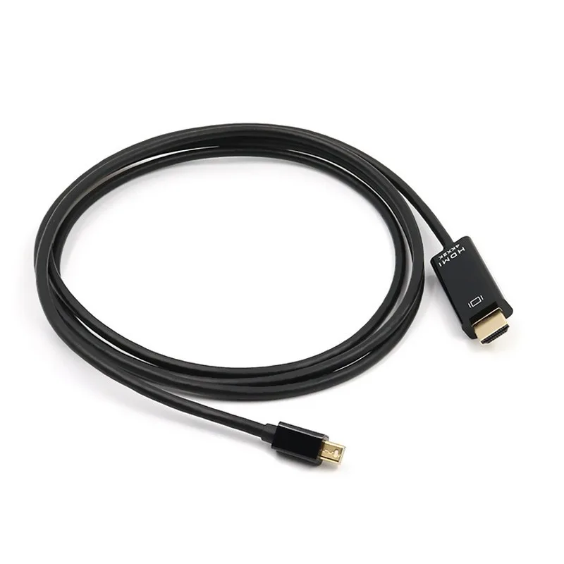 1.8M 4k Mini DP to HDMI-compatible Cable Adapter for MacBook Pro Air Mini DisplayPort Thunderbolt to HDMI Converter Cable