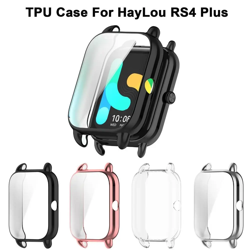 Full Cover TPU Case New Bumper Watchband Protective Shell Smart Soft Screen Protector for HayLou RS4 Plus