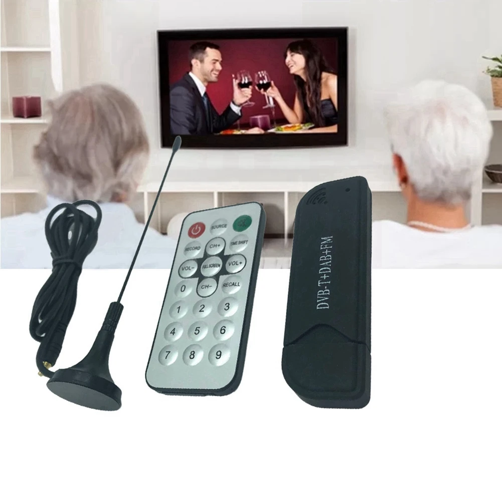 Efficient SDR Receiver SDR Radio Tuner Receiver Black RTL2832U USB2.0 DVB-T DAB FM SDR RTL With Antenna And Remote Control