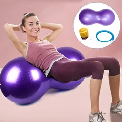 Balance Trainer Exercise Ball PVC Yoga Peanut Ball Yoga Ball with Inflator Fitness Ball Thicken Ball for Yoga Pilates 45cm*90cm