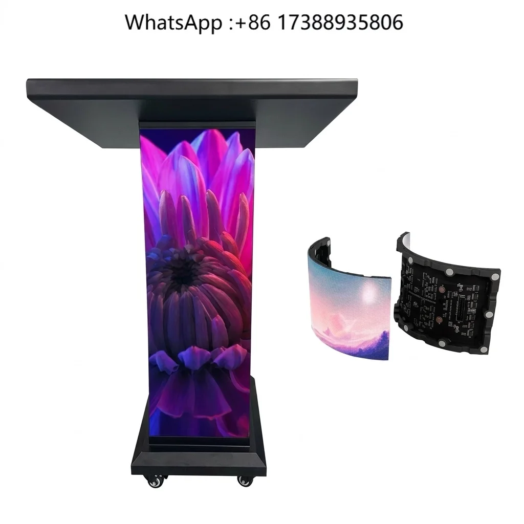 P1.86 Full Color Indoor/Outdoor Podium Screen with Portable Device Advertising Digital Screen Display for Stage Speech Event