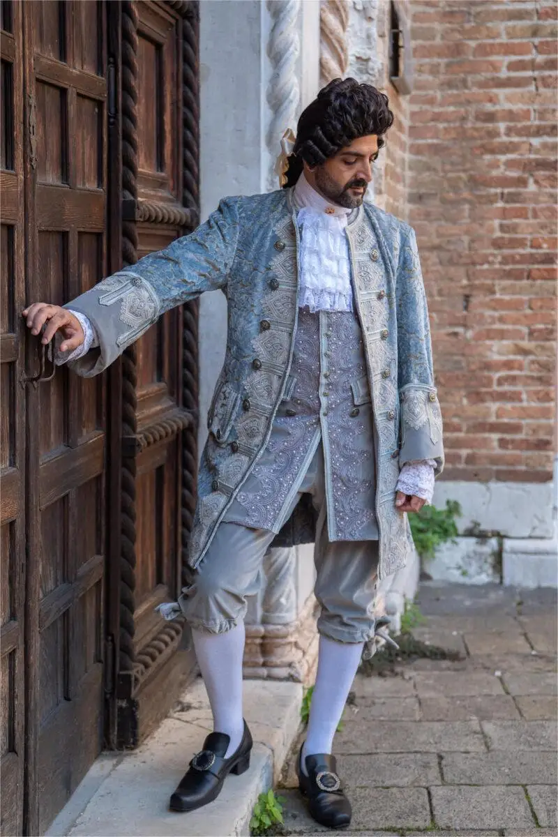 18th Century Mens Baroque Rococo Outfits Costume Marie Antonitte Ball Gown Louis Χ Ⅵ Era Court Aristocratic Men's Dress Suit