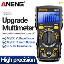 ANENG SZ303 Smart Digital Multimeter 1999 Count Professional AC/DC Voltage Current Electrical Data Retention High Precision Tool