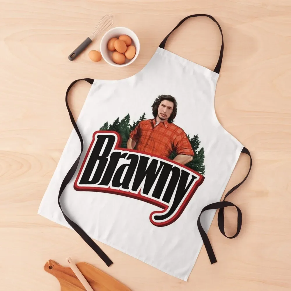 

Adam Driver/Flip Zimmerman as the Brawny Man in flannel Apron Things For The Home Funny kitchen and home For Women Kitchen Apron