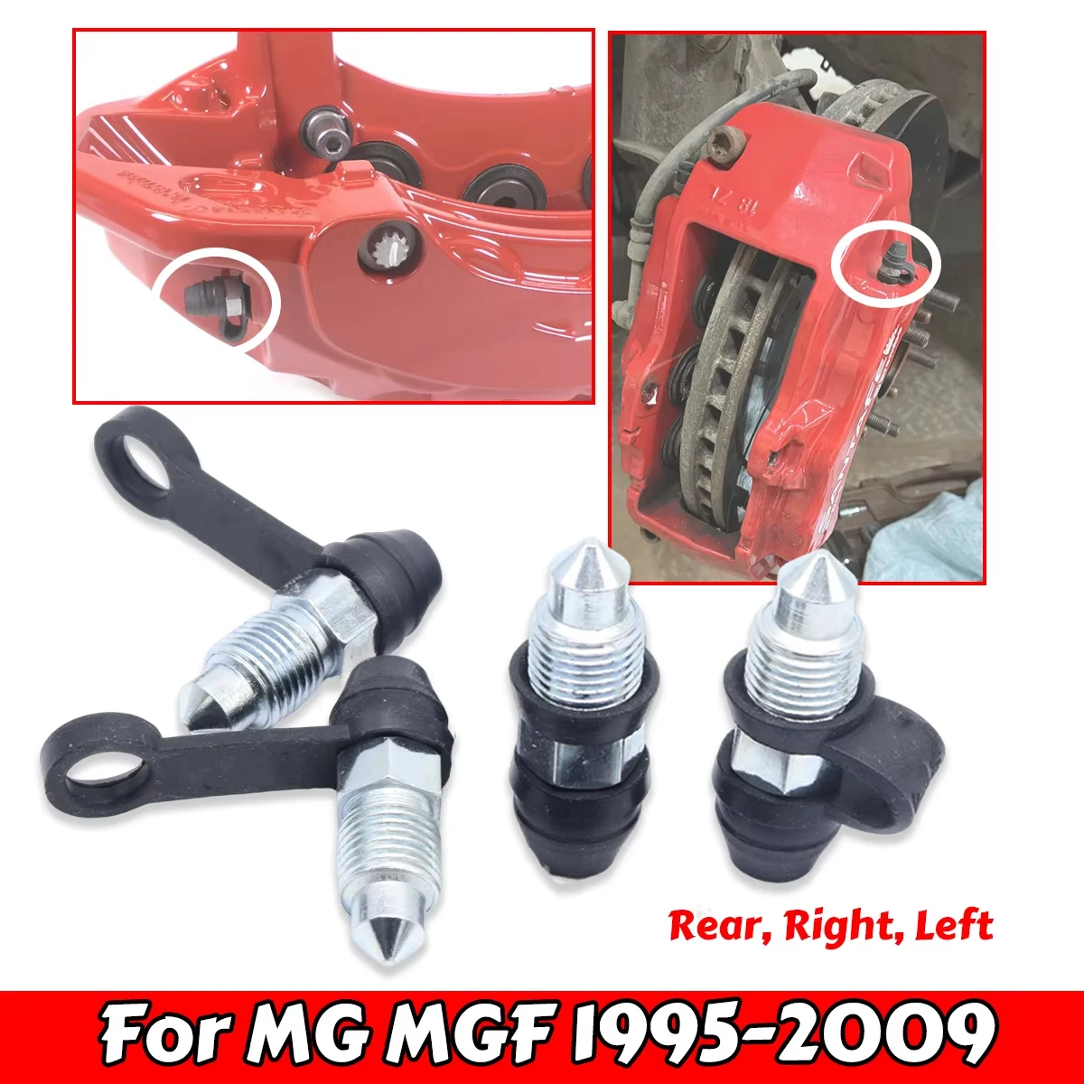 

rear Left Right Caliper Bleed Nipples Screws Repair Kit Valves Dust Caps Bleeder Valves Car Parts For MG MGF 1995-2009 RTC1115