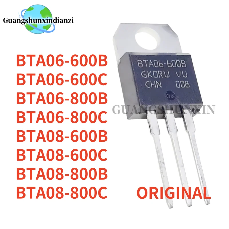 10PCS BTA BTA06-600B BTA06-600C BTA06-800B BTA06-800C BTA08-600B BTA08-600C BTA08-800B BTA08-800C BTA08 BTA06 TO-220