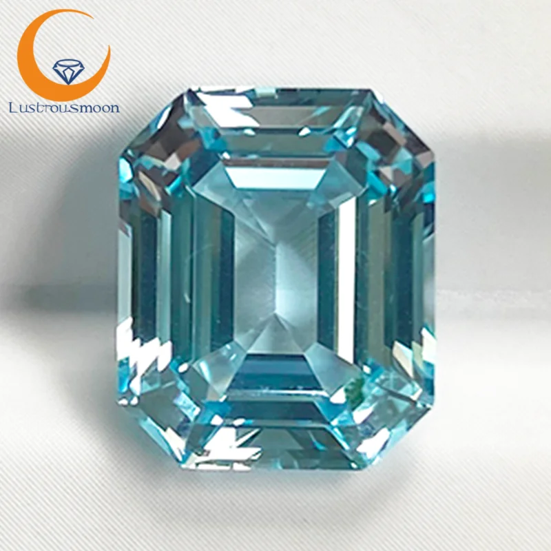 

Свободный камень, аквамарин, выращенные в лаборатории драгоценные камни, морской синий цвет, красочные синтетические бусины необычной огранки, сертификат AGL для изготовления ювелирных изделий