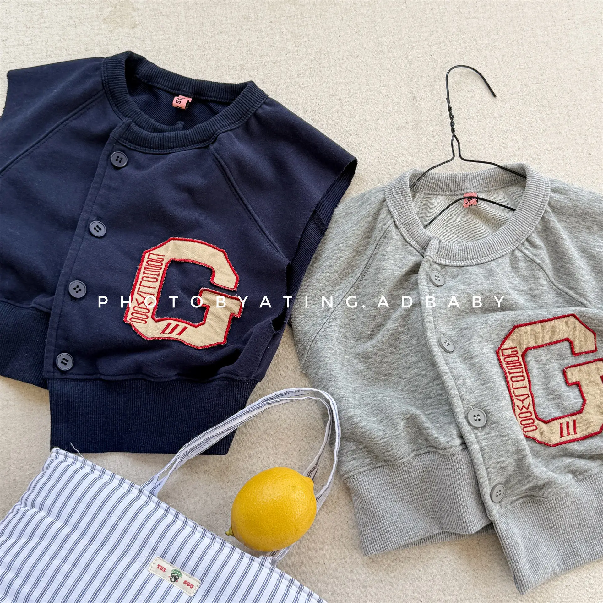 

2025 Autumn New Children Sleeveless Sweatshirt Vest Cotton Boys Fashion Letter Embroidery Coat Kids Girls Casual Vest Jacket