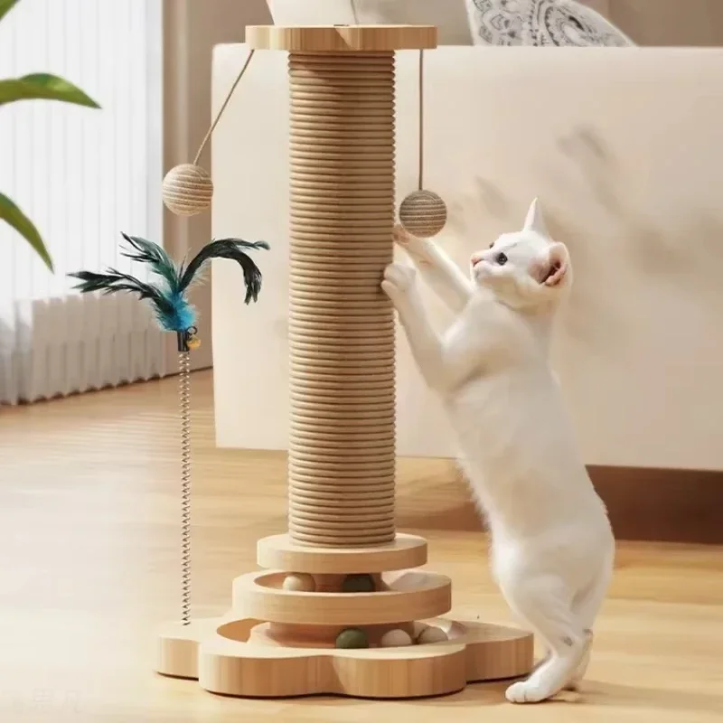 

Pet Cat Toy cat scratcher Turntable Funny Stick Balls Durable Sisal Scratching Board Pet Supplies Cat Grab Column