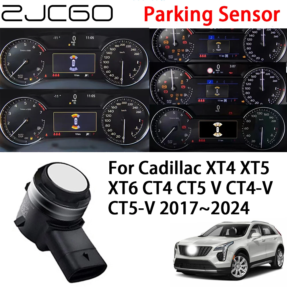 ZJCGO Front Rear Reverse Parking Sensor Assistance Backup Radar Buzzer for Cadillac XT4 XT5 XT6 CT4 CT5 V CT4-V CT5-V 2017~2024