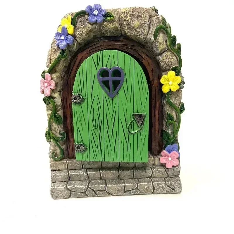 2026 Fairy Gnome Door Figurines Elf Home Wooden Art Tree Sculpture Statues Ornament Outdoor Decoration Miniatures