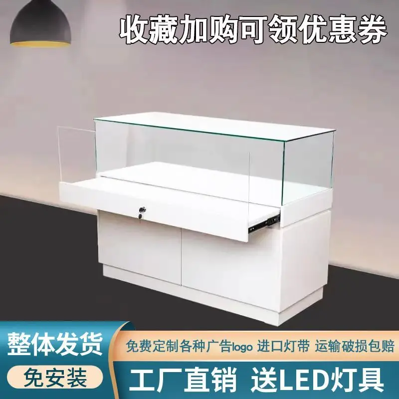 Display Cabinet Glass Jewelry Product Glasses  Museum Cultural Relics Exhibition Simple Display Cabinet