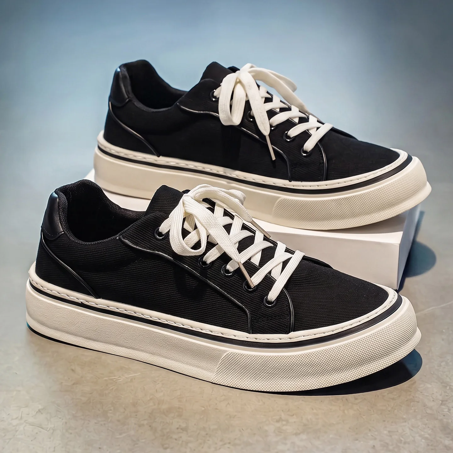 Men's 2026 New Autumn Breathable Versatile Canvas Shoes Thick Bottom Casual Board Shoes Internet Celebrity Small White Shoes ...