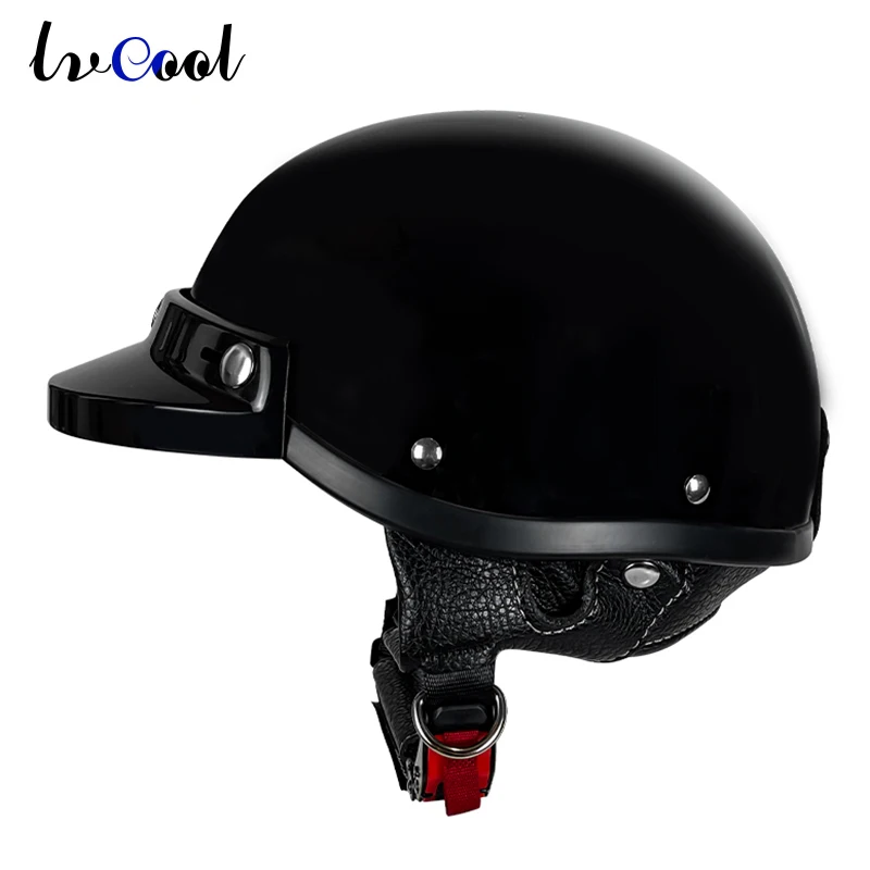 3C certified retro half helmet motorcycle couple helmet for men and women summer motorcycle scooter helmet, electric and lightwe