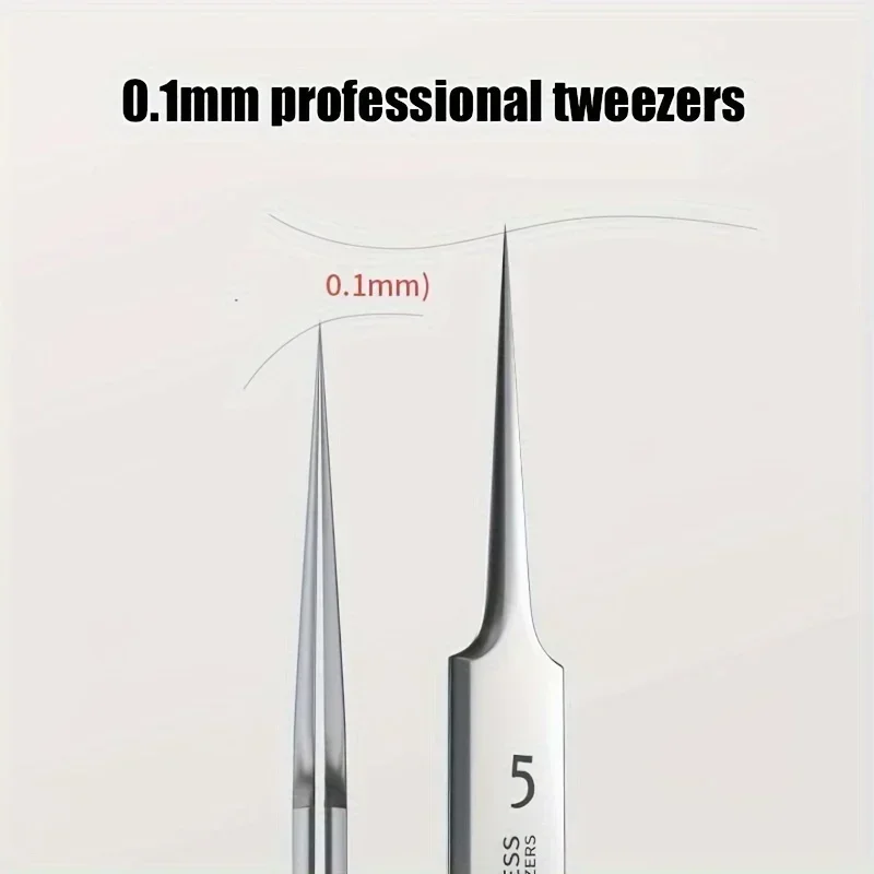 Professional Extra Fine No. 5 Cellular Acne Blackhead Tweezers - Facial Beauty Remove Acne Needle Tools for Skin Care