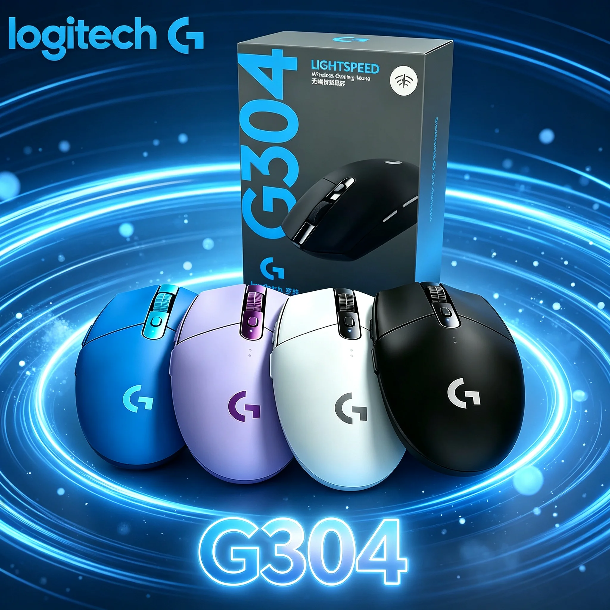 Logitech G304 Lightspeed Wireless Gaming Mouse Clear Tactile Click Feedback Ergonomic Gaming Mice