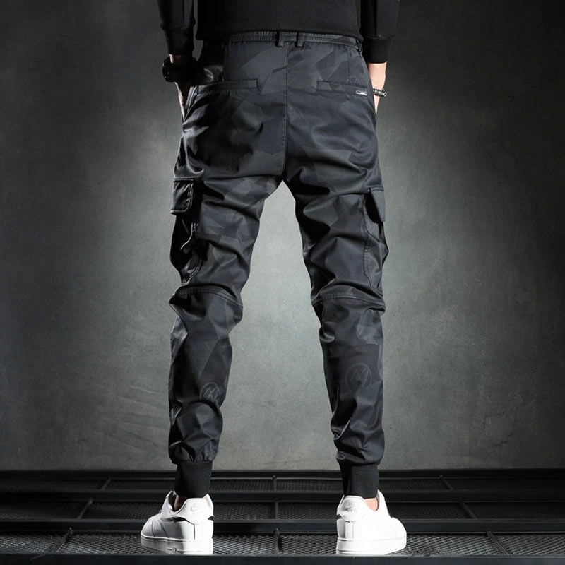 Trousers Man Black Spring Summer Pencil Cargo Pants for Men Cheapest Fashion Long Casual Aesthetic Korean Style Luxury Nylon Emo