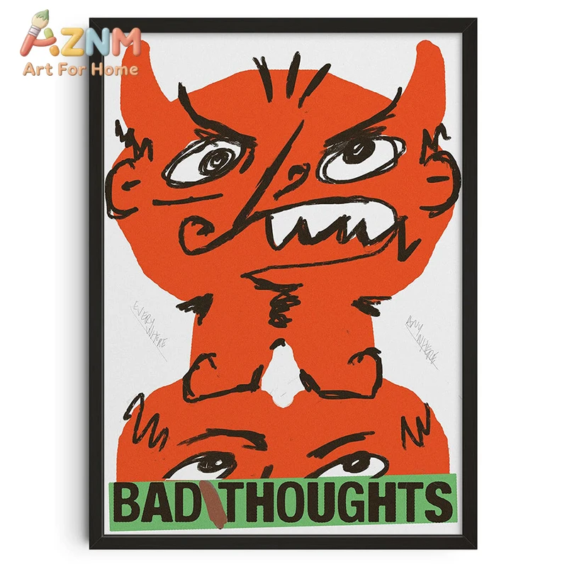 

AZNM "Breaking News I Don't Know What I'm Doing" Canvas Wall Art Print, Frameless Single Panel Humorous Hand-Painted Quote Poste