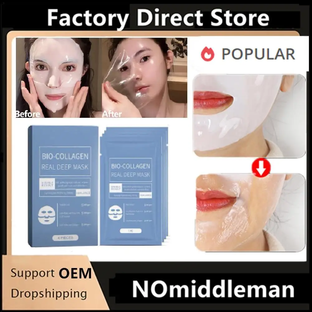 1/3/5/10PCS Bio Collagen Face Mask Anti Wrinkle Fade Face Fine Line Lift Firm Skin Anti-Aging Brighten SkinCare Korean Cosmetics