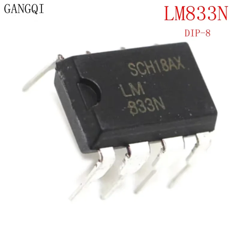 10PCS/Lot LM833N LM833 DIP-8 New IC In Stock