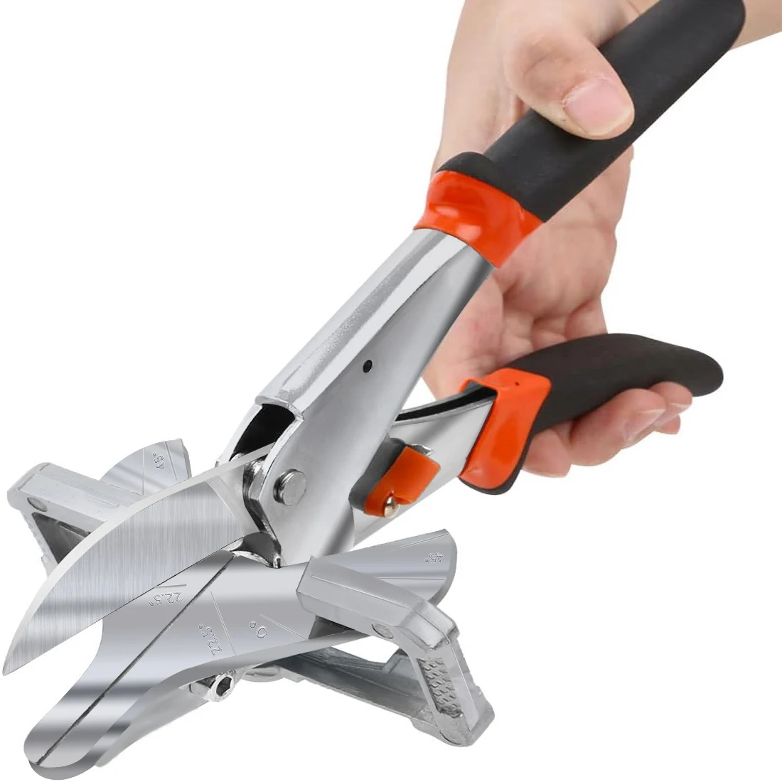 Tesouras de esquadria para moldagem de corte angular, ferramenta de corte redonda de quarto, tesoura de acabamento de ângulo ajustável de 0-135 graus, caminhão multifuncional