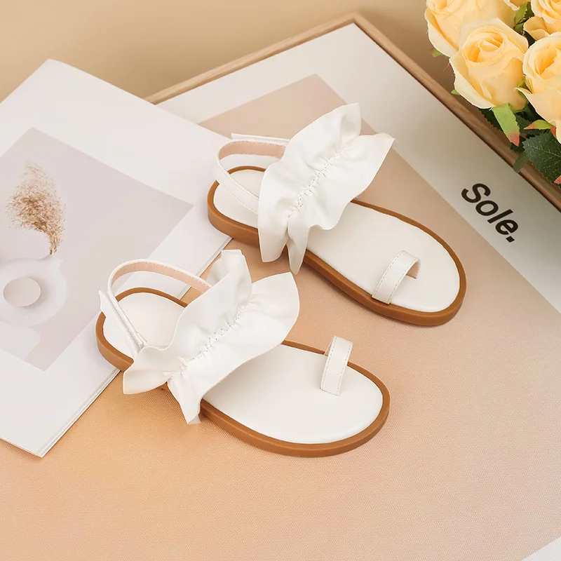 

Новые детские тапочки, свежие модные кружевные дышащие нескользящие кружевные тапочки Lotu Leaf Fairy, милые тапочки для девочек, мягкие сандалии для девочек с носком