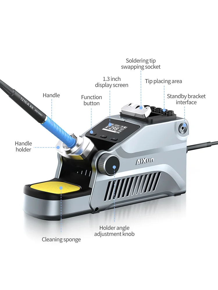 AiXun T380 Smart Nano Soldering Station Supports 210/115 Rapid Heating Rapid Welding Rework Station for Mobile Phone SMD BGA PCB