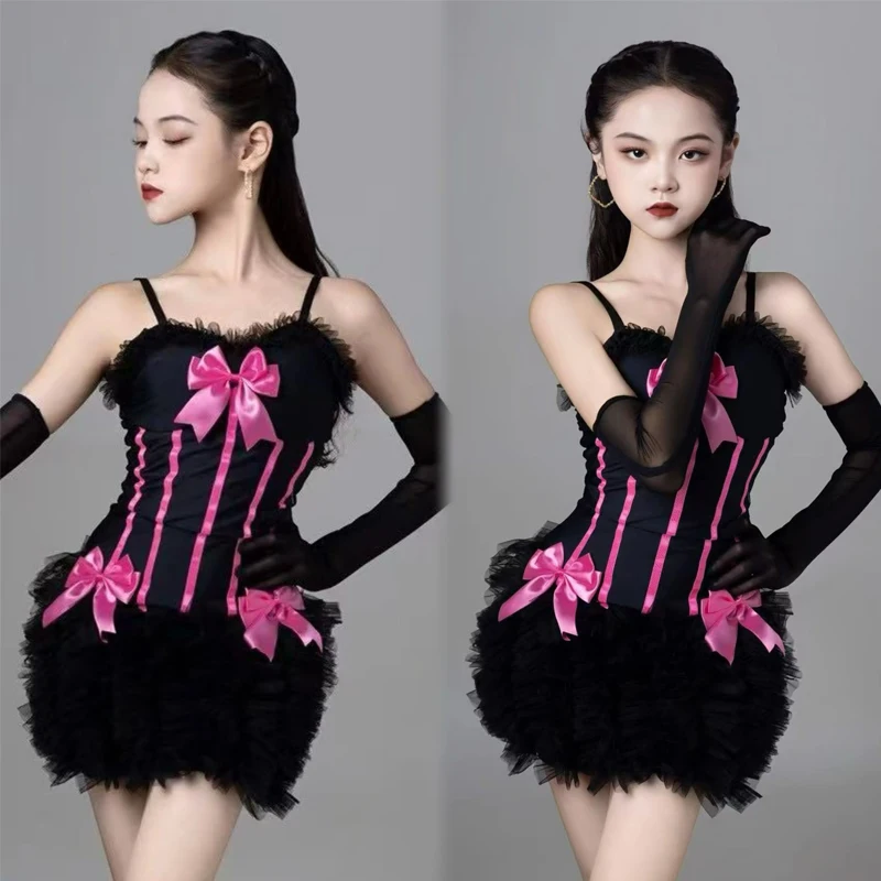

Children'S Stage Performance Dancing Clothes Girls Latin Dance Competition Tutu Dress Chacha Salsa Latin Dance Wear SL12892